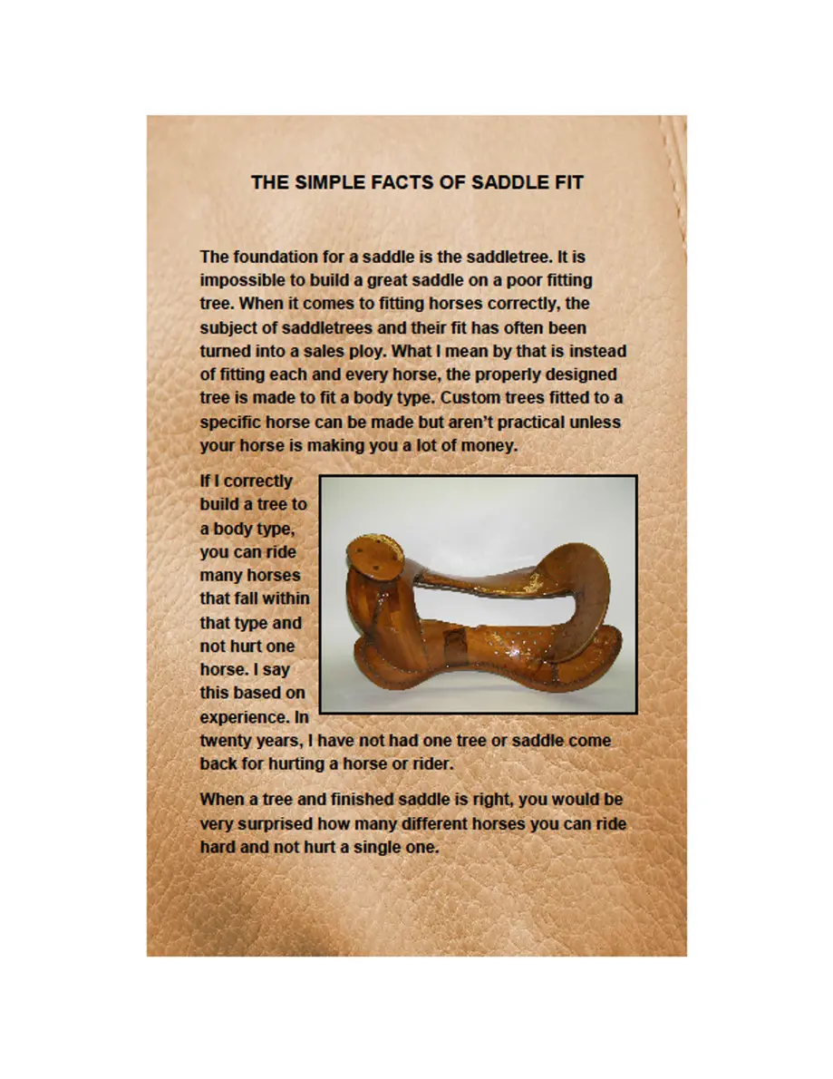 Saddle tree illustration with descriptive text
