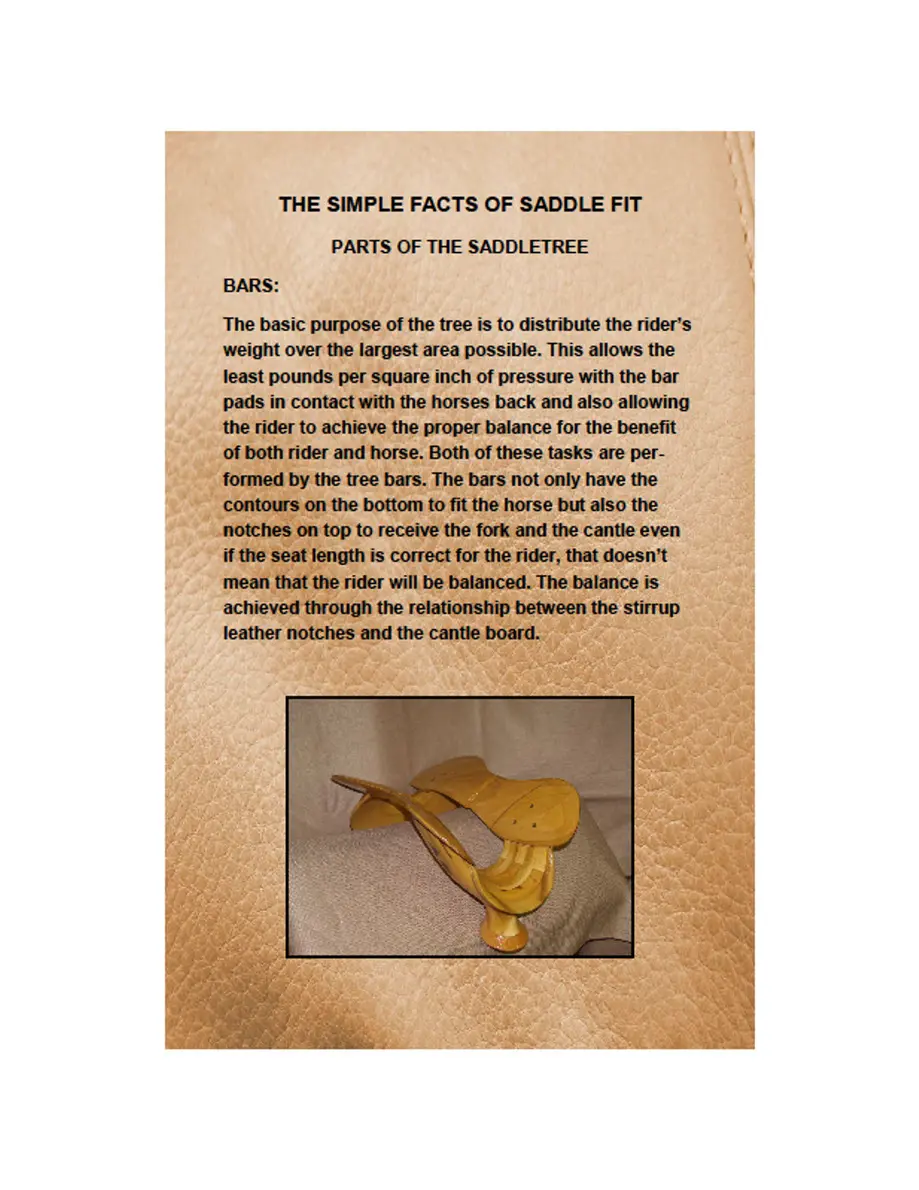 Saddle fitting guide with diagram