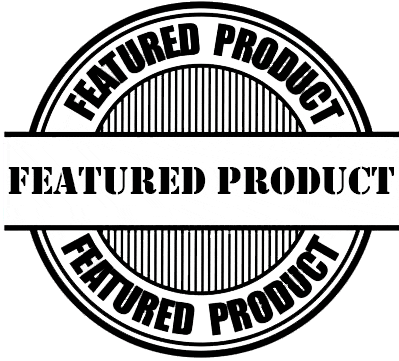 Black and white product emblem